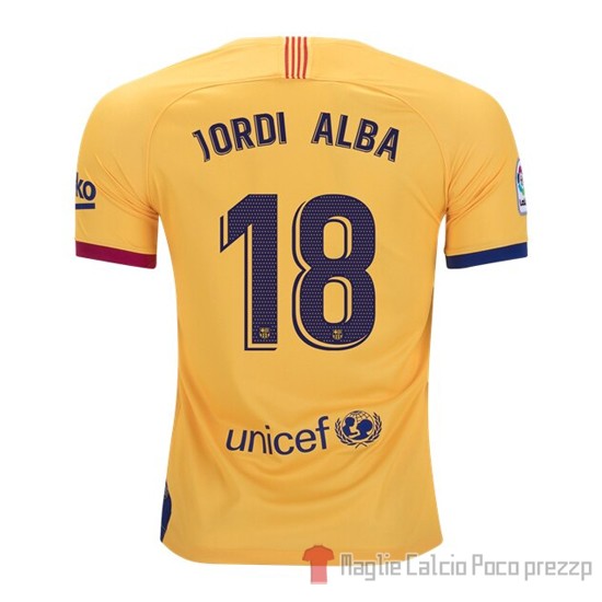 Maglia Barcellona Giocatore Jordi Alba Away 2019/2020 - Clicca l'immagine per chiudere
